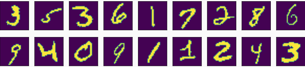 black and white MNIST images