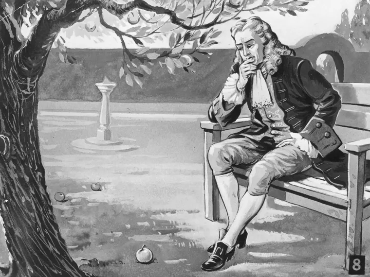 Isaac Newton and the apple that fell from the tree